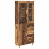 vidaXL Highboard Old Wood 69.5 x 34 x 180 cm Engineered Wood