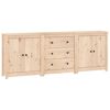 vidaXL Sideboard 210x35x80 cm Solid Wood Pine