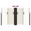 vidaXL Retractable Side Awning Cream 140x600 cm