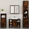 vidaXL 4&nbsp;Piece Bathroom Furniture Set&nbsp;Smoked Oak Engineered Wood