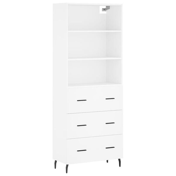 vidaXL Highboard White 69.5x34x180 cm Engineered Wood