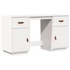 vidaXL Desk with Cabinets White 135x50x75 cm Solid Wood Pine