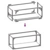 vidaXL Firewood Rack White 25x25x60 cm Cold-rolled steel