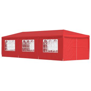 vidaXL Party Tent 900 x 300 x 255 cm Red PE and Steel