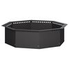 vidaXL Fire Pit Ring Black 80 x 80 x 25 cm Steel