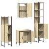 vidaXL 4 Piece Bathroom Furniture Set Sonoma Oak Engineered Wood