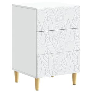 vidaXL Bedside Table White 43 x 39.5 x 66.5 cm Engineered Wood