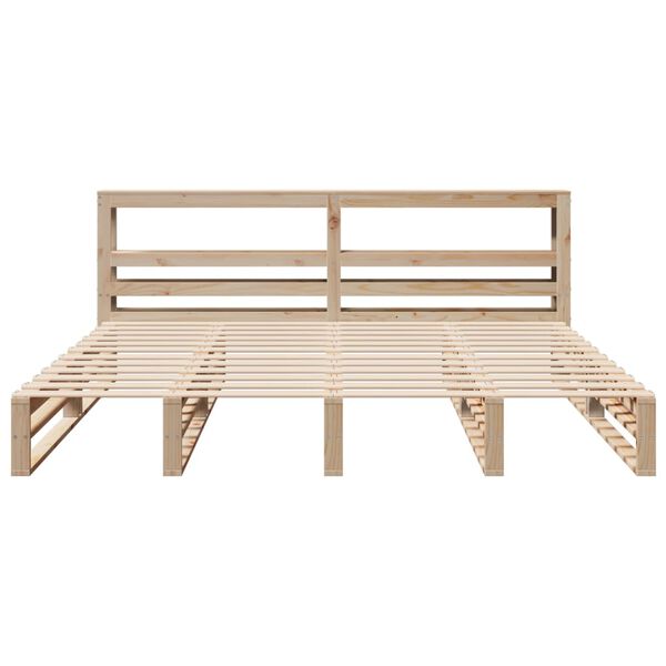 vidaXL Bed Frame without Mattress 180x200 cm Super King Solid Wood Pine