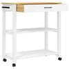 vidaXL Kitchen Trolley MONZA 84x40x88.5 cm Solid Wood Pine