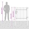 vidaXL Fence Gate with Lock Grey 103 x 150 cm Powder-Coated Steel