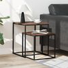 vidaXL Coffee Table Set 2 pcs Engineered Wood and Metal