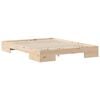 vidaXL Floor Bed Frame with Storage Brown 160 x 200 cm Solid pine wood