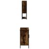 vidaXL 2 Piece Bathroom Furniture Set Smoked Oak Engineered Wood