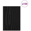 vidaXL Decor Panels 150 pcs Black oak 15 x 21 x 0.3 cm Engineered wood