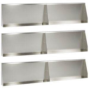 vidaXL Retaining Wall 6 pcs 100 x 12 x 30 cm Stainless Steel Silver