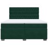 vidaXL Box Spring Bed with Mattress Dark Green 200x200 cm Velvet