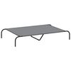 vidaXL Elevated Dog Bed Grey 130x80x20 cm Oxford Fabric and Steel