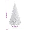 vidaXL Artificial Pre-lit Christmas Tree with Ball Set White 180 cm PVC