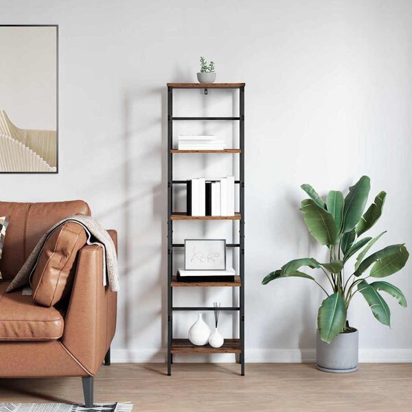 vidaXL Bookshelf Old Wood 40 x 29.5 x 149 cm Engineered Wood