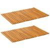 vidaXL Bath Mat Folding Brown 60 x 40 cm Solid Acacia Wood