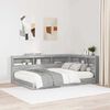 vidaXL Storage Headboard with Shelf Grey Sonoma 120 cm Engineered Wood