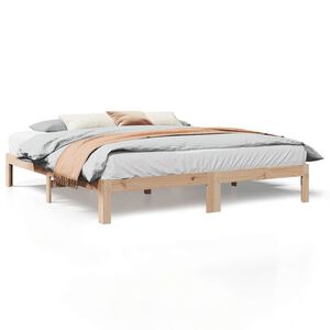vidaXL Bed Frame without Mattress 180x200 cm Super King Solid Wood Pine