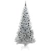 vidaXL Christmas Tree with 300 LEDs with Stand Silver 240 cm PET