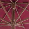 vidaXL Garden Parasol with Wooden Pole 350 cm Burgundy