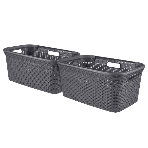 Curver Laundry Basket Set Style 2x45L Anthracite