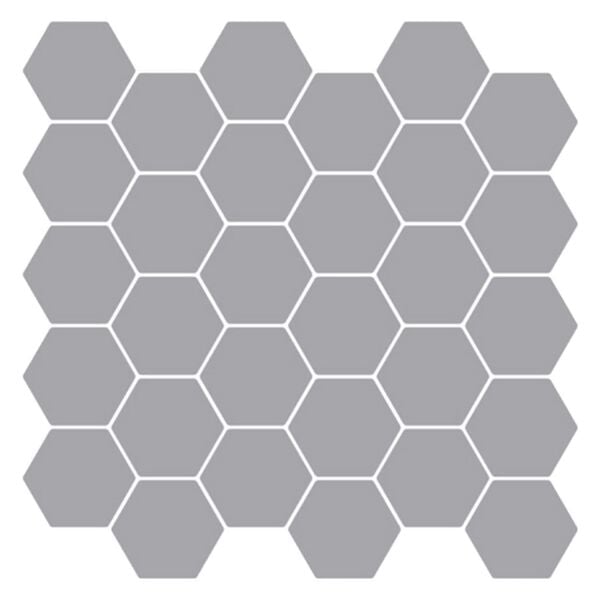 vidaXL Hexagon Tile 10 pcs Grey 30 x 30 cm Polyurethane and PET