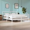 vidaXL Bed Frame without Mattress White Solid Wood Pine 200x200 cm