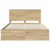 vidaXL Bed Frame Sonoma Oak 150 x 200 cm Solid Pine Wood