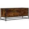 vidaXL TV Cabinet Smoked Oak 100x34.5x40 cm Engineered Wood and Metal