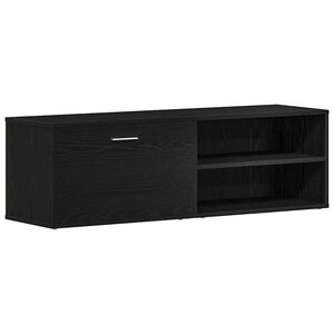 vidaXL TV Cabinet Black Oak 120x34x37 cm Engineered Wood