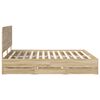 vidaXL Bed Frame with Drawer Sonoma Oak 180 x 200 cm Engineer Wood