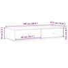 vidaXL Wall Shelf with Drawers Old Wood 100x37.5x19 cm Engineered Wood