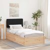 vidaXL Bed Frame with Upholstered Headboard Black 100 x 200 cm