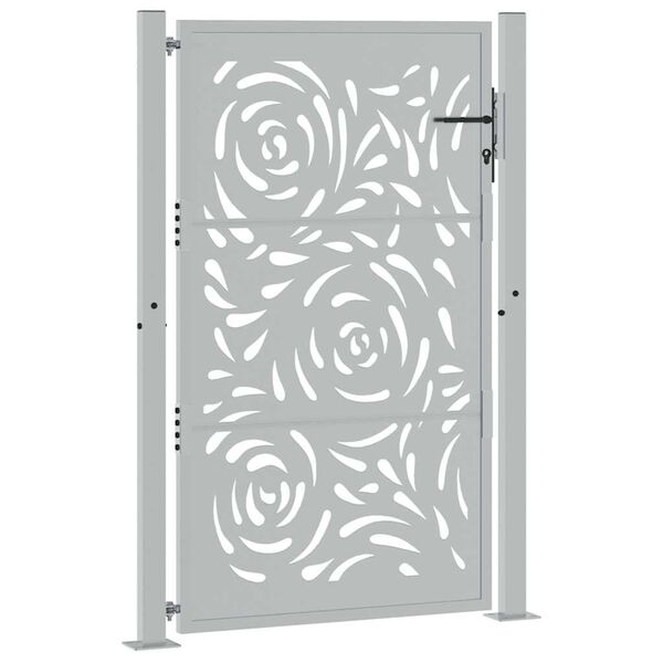 vidaXL Garden Gate 100x150 cm Weathering Steel Flame Design