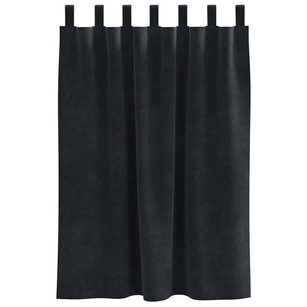 vidaXL Blackout Curtains 2 pcs Black 140 x 140 cm Velvet