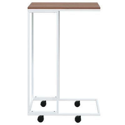 vidaXL Side Table with Wheels White 40x30x63.5 cm Engineered Wood