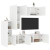vidaXL 5 Piece TV Wall Units White Engineered Wood