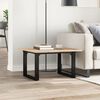 vidaXL Coffee Table O-Frame 60x60x40 cm Solid Wood Pine and Steel