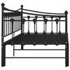 vidaXL Pull-out Sofa Bed Frame without Mattress Black Metal 90x200 cm