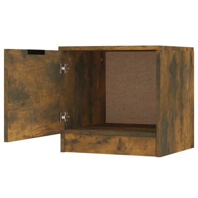 vidaXL Bedside Cabinet Smoked Oak 40x39x40 cm