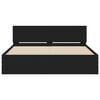 vidaXL Bed Frame without Mattress Black 140x200 cm