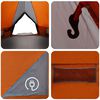 vidaXL Teepee Tent with Roof Grey and Orange 490 x 410 x 210 cm