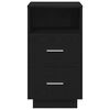vidaXL Bedside Cabinet with 2 Drawers Black 36x36x68 cm