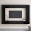 vidaXL 8 Piece TV Cabinet Set Black Engineered Wood
