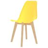 vidaXL Dining Chairs 2 pcs Yellow Plastic