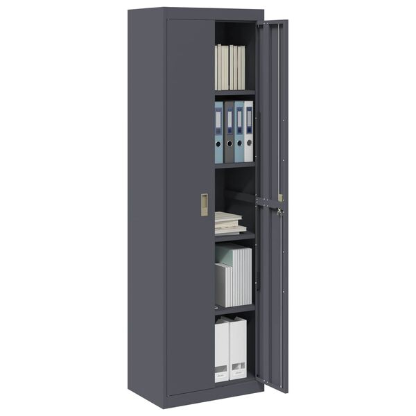 vidaXL Storage Cabinet with Storage 2 pcs Anthracite 60 x 40 x200 cm